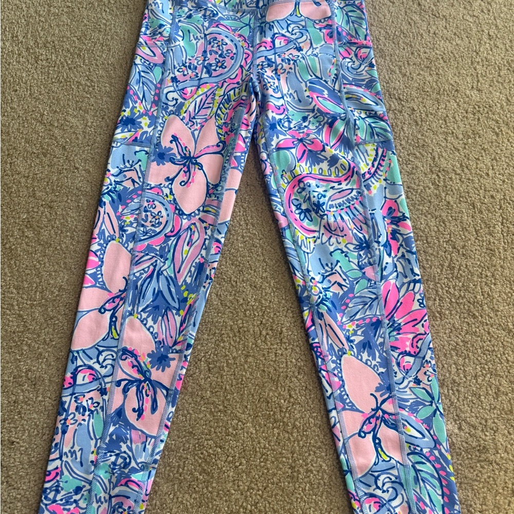 Lilly Pulitzer Blue and Pink Patterned Leggings
